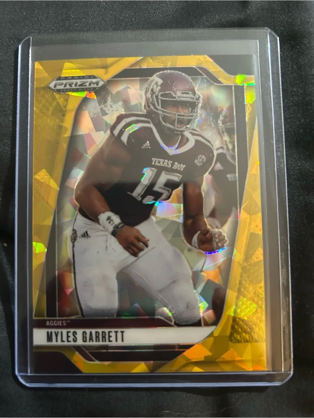 Panini Gold Prizm Myles Garrett Football Card